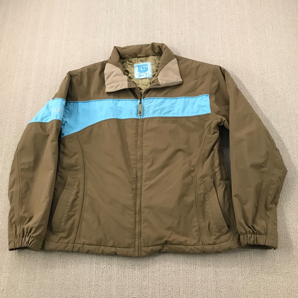 VINTAGE Y2K Burton Jacket Womens Medium Brown Blue Ski Snow Board Outdoors